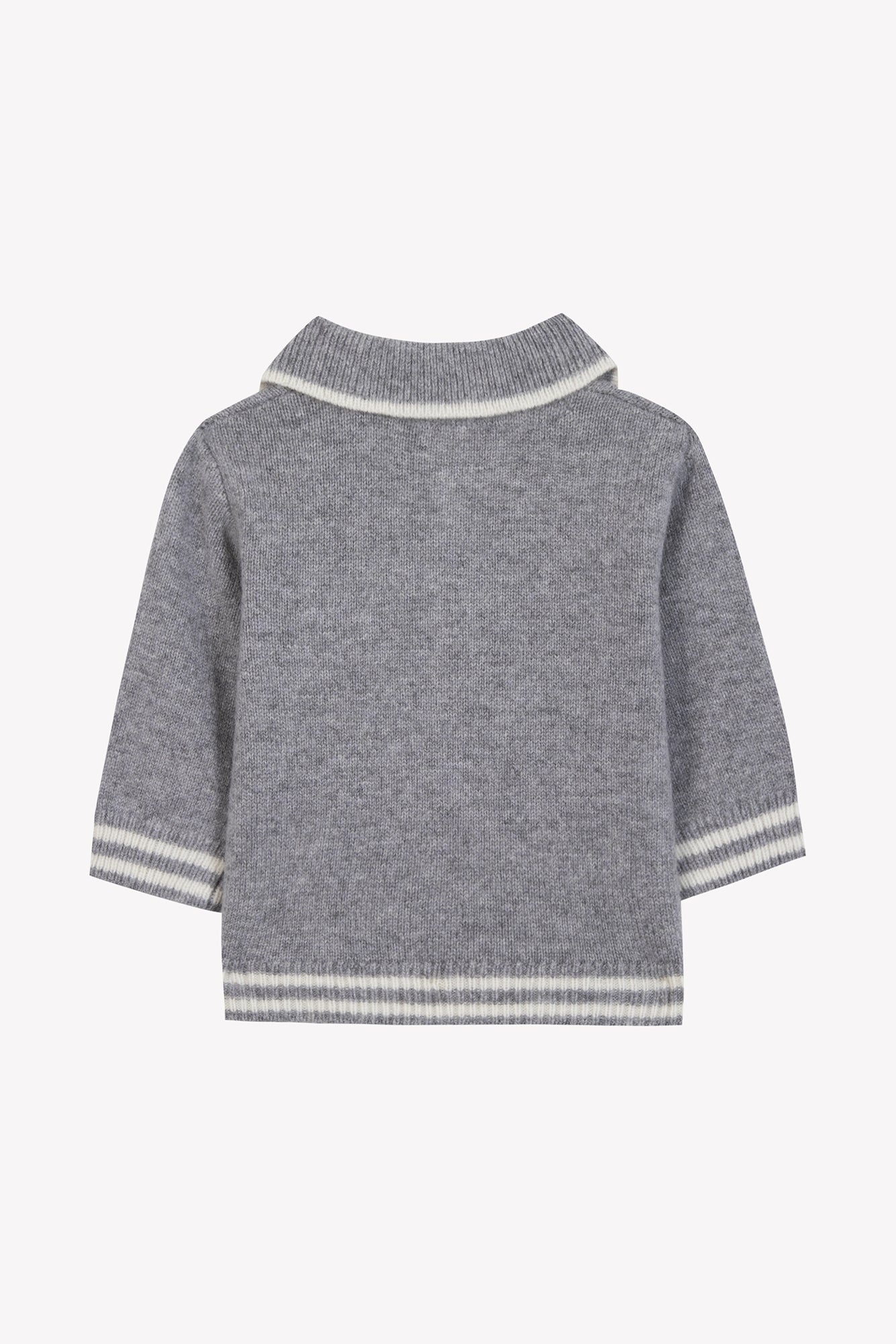 Tartine Trim grey polo sweater
