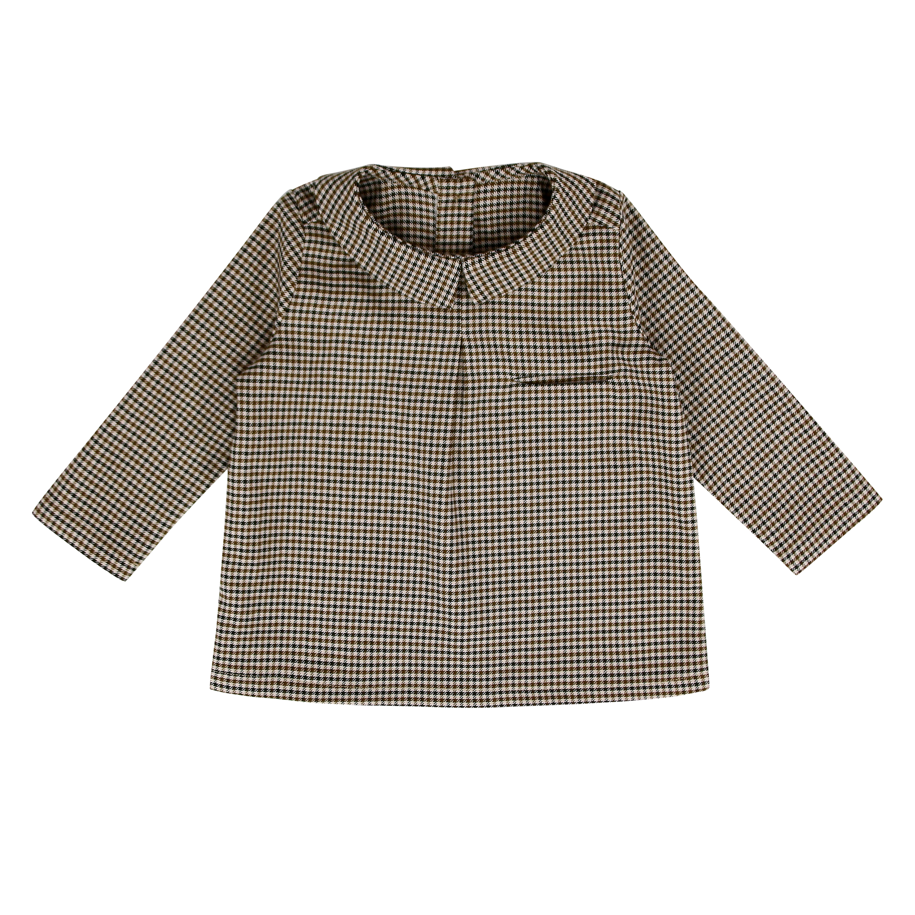 Coco Blanc Houndstooth peter pan shirt