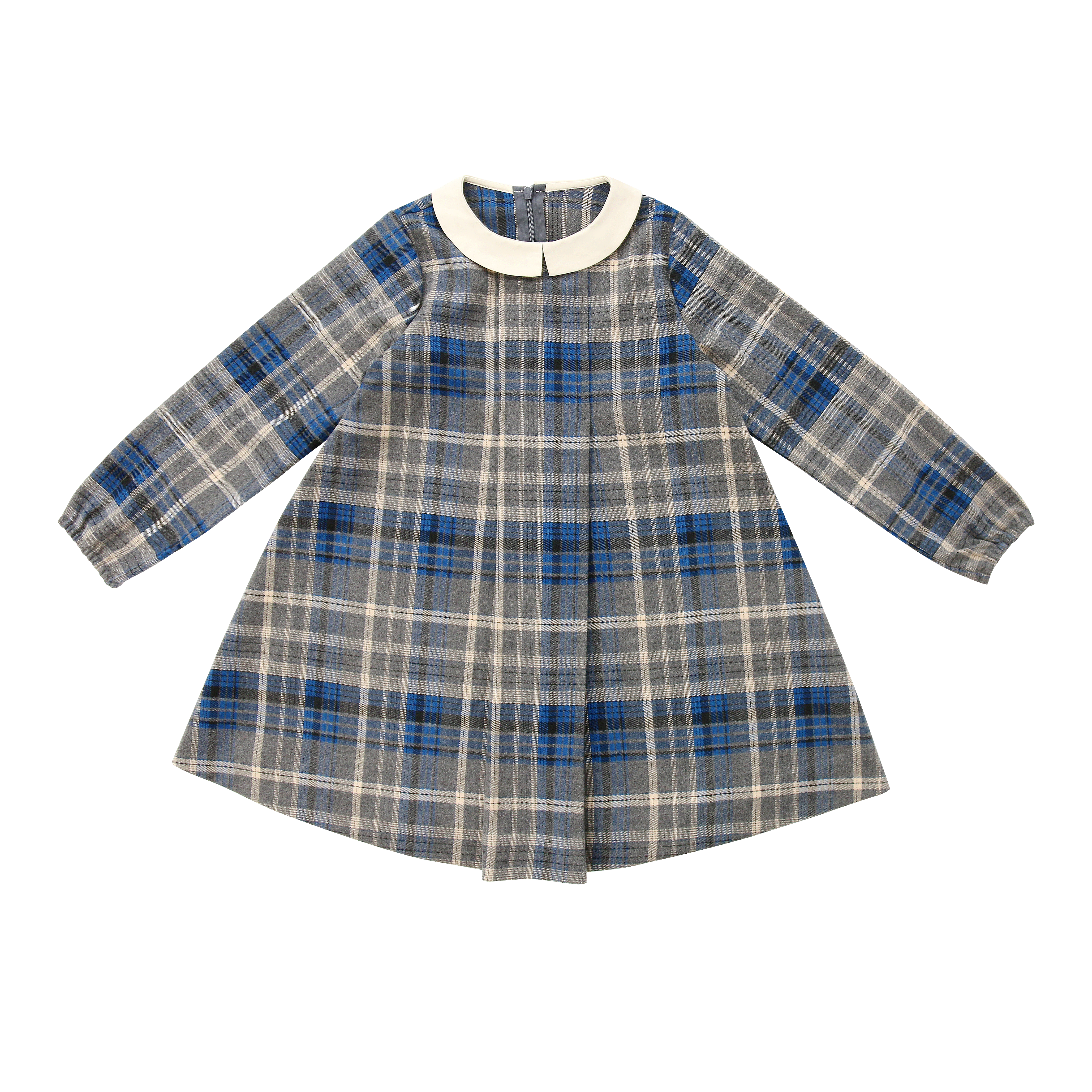 Coco Blanc Plaid collar dress