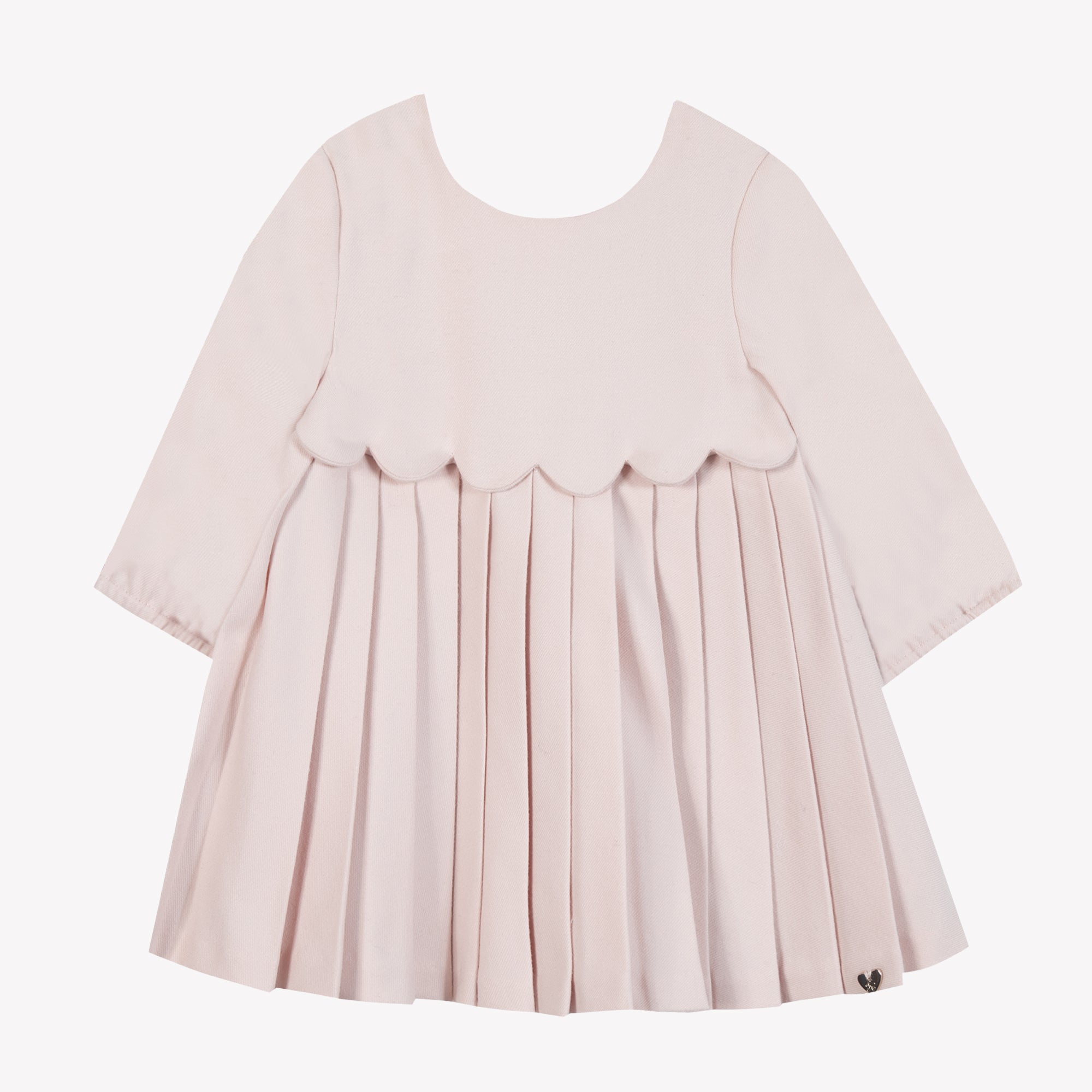 Tartine Scallop pleated rose dress