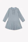 Tartine Drop pleated grey dress