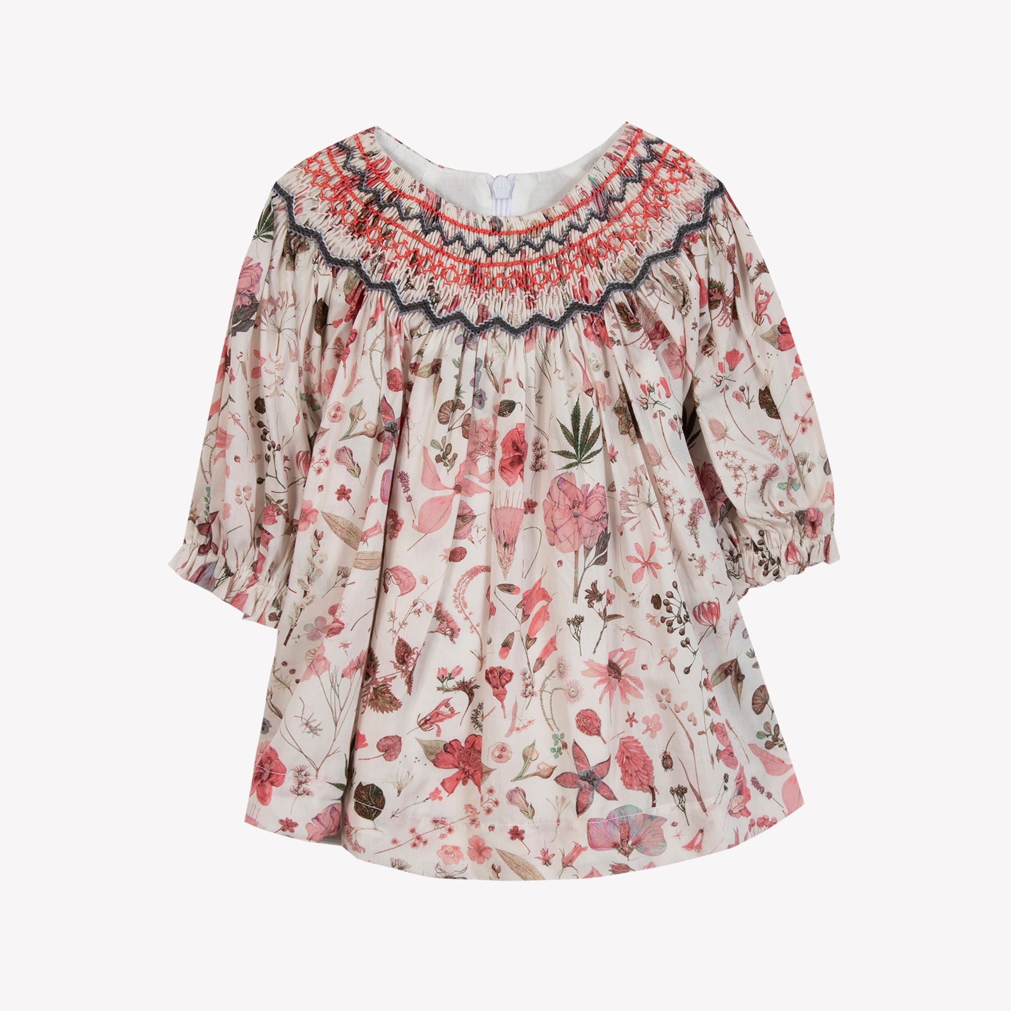 Smocked fall printed dress by Tartine Et Chocolat