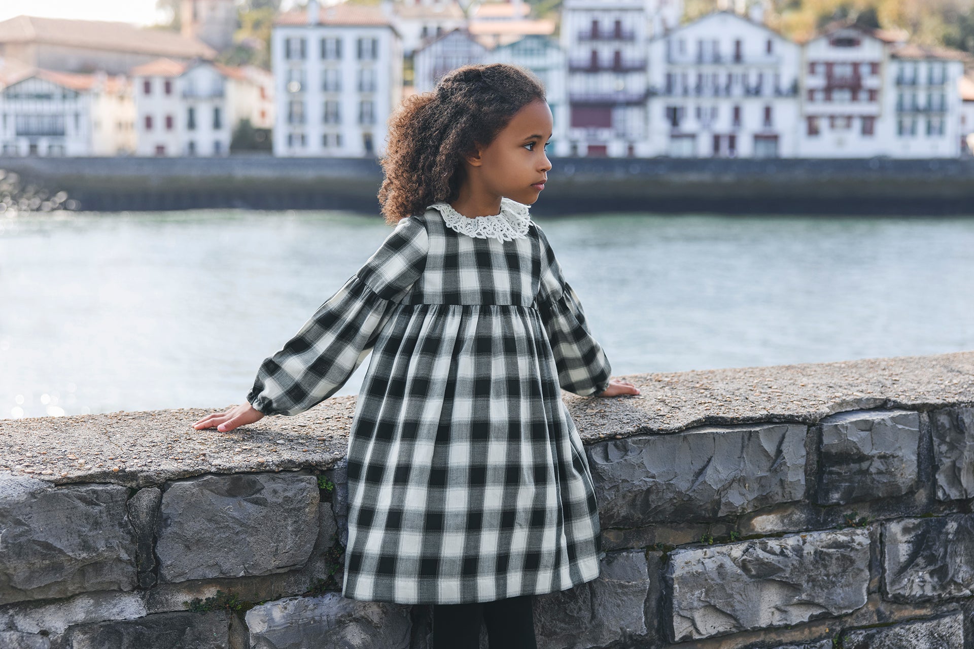 Tartine Collared checked dress