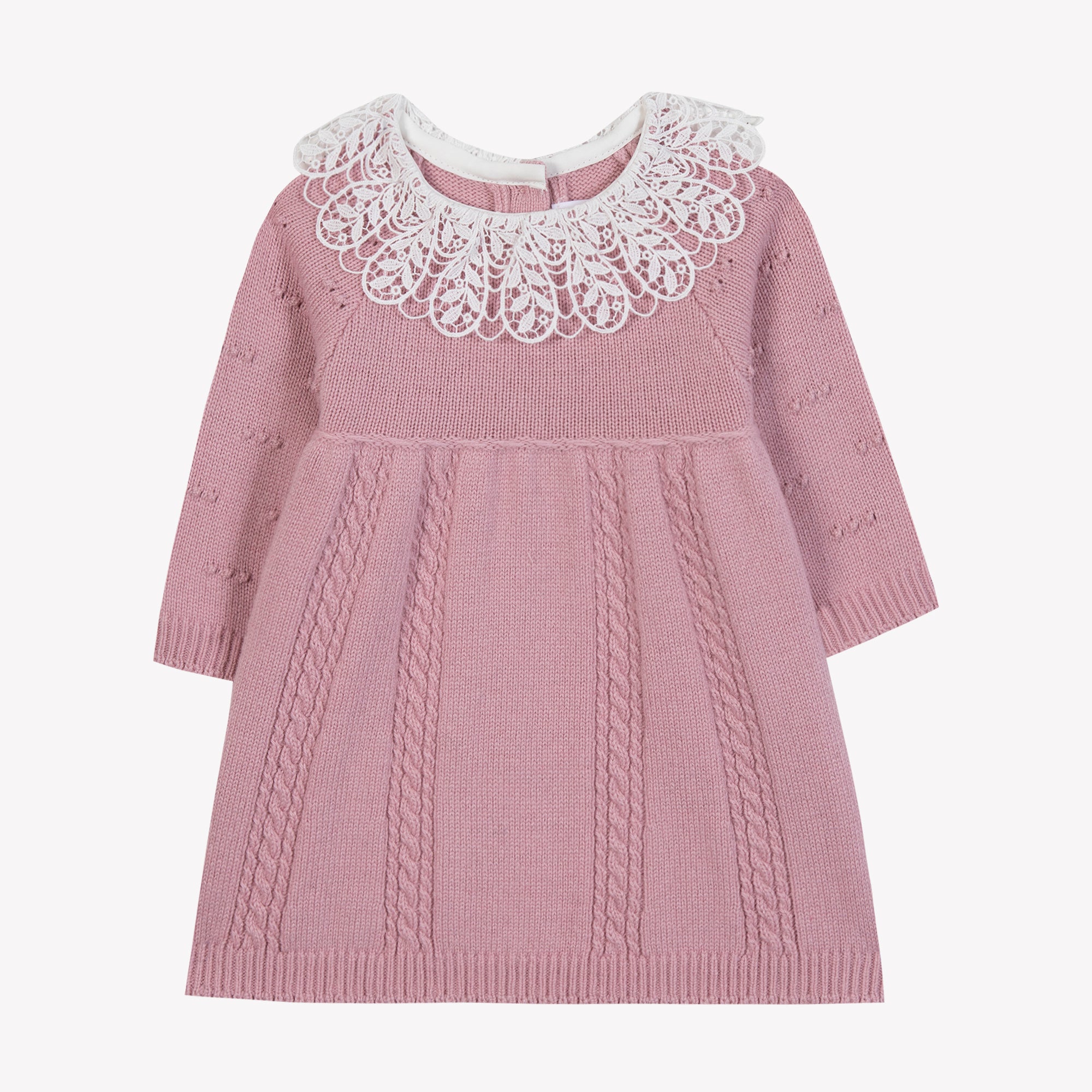 Tartine Embroidered collar knit dress