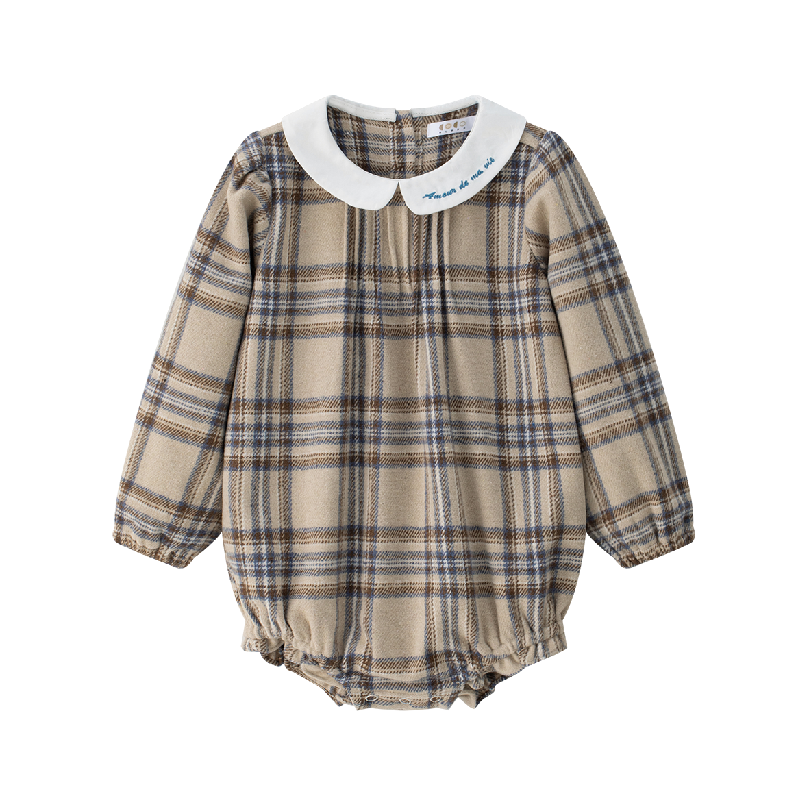 Coco Blanc Plaid romper - Flying Colors