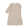 Sand linen drop pleat dress by Coco Blanc