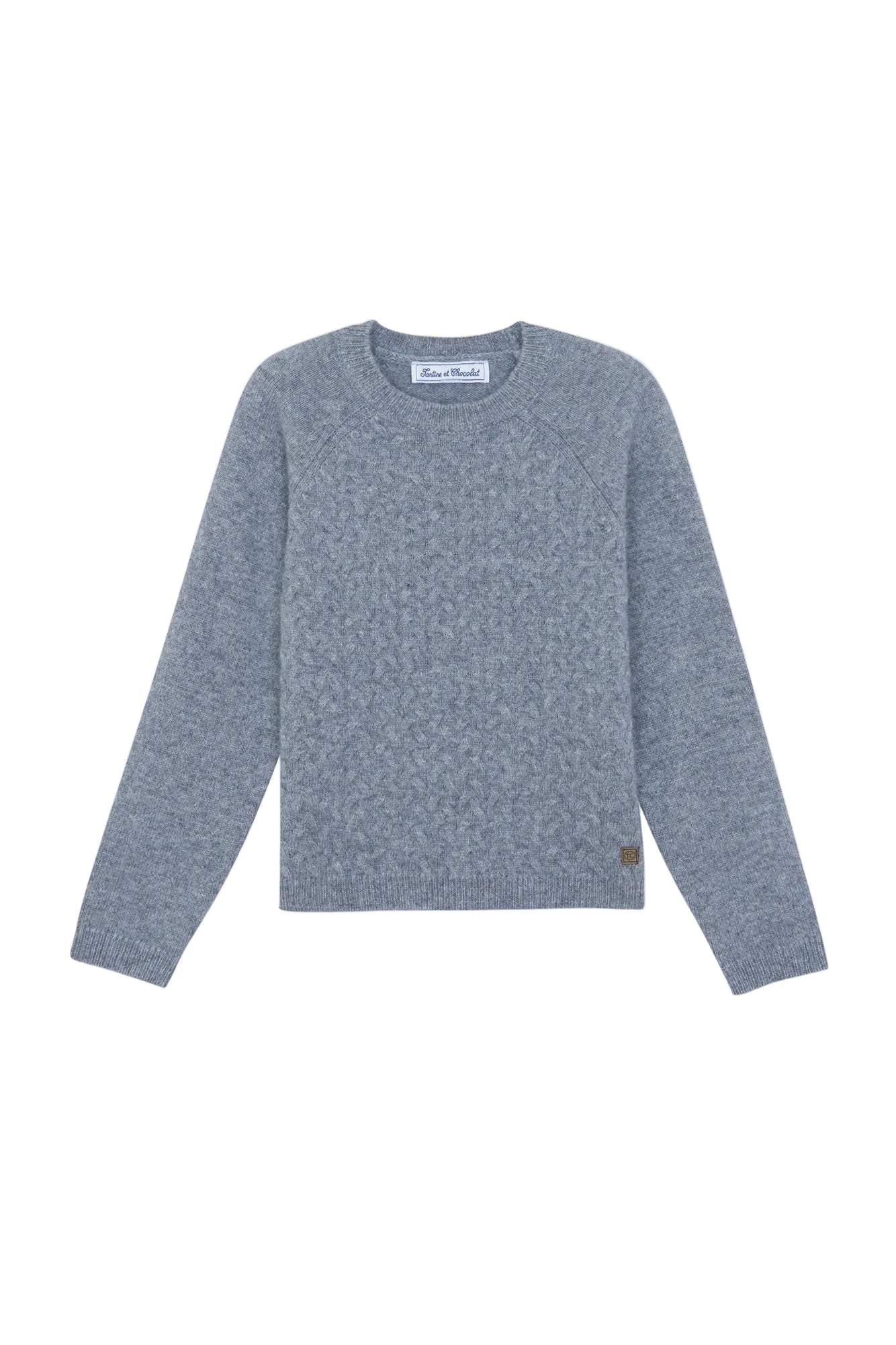 Tartine Et Chocolat Textured grey sweater