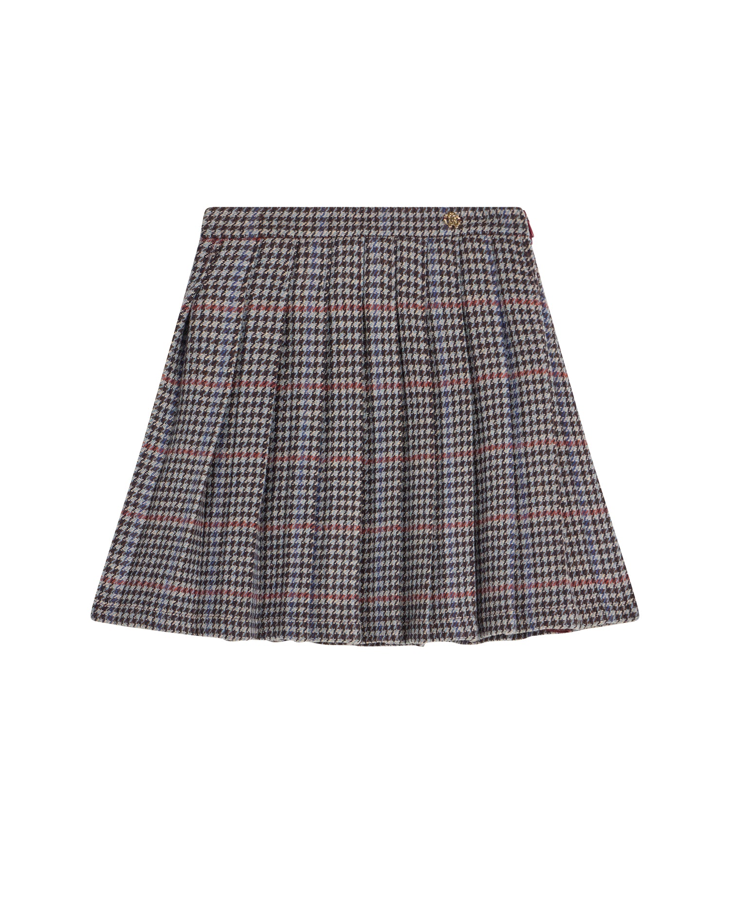 Roberto Cavalli Long pleated plaid skirt - Flying Colors
