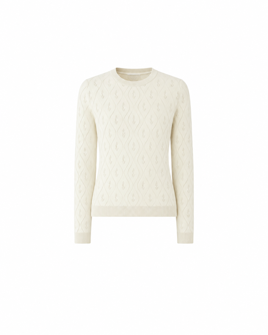 Roberto Cavalli Embossed logo cream sweater - Flying Colors