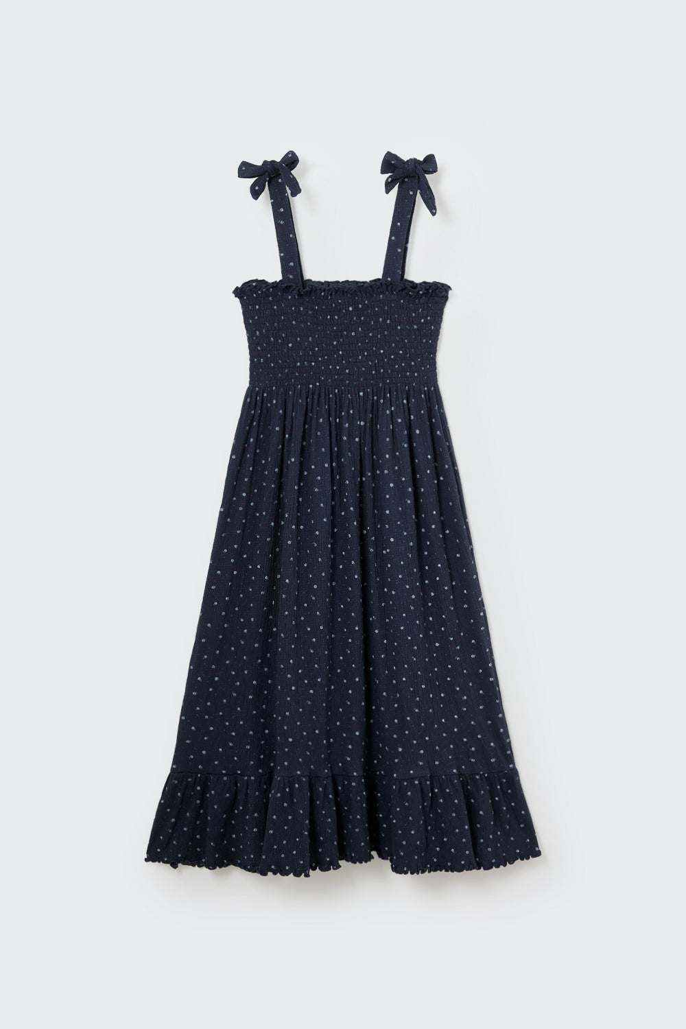 Floral navy gauze dress by Cozmo