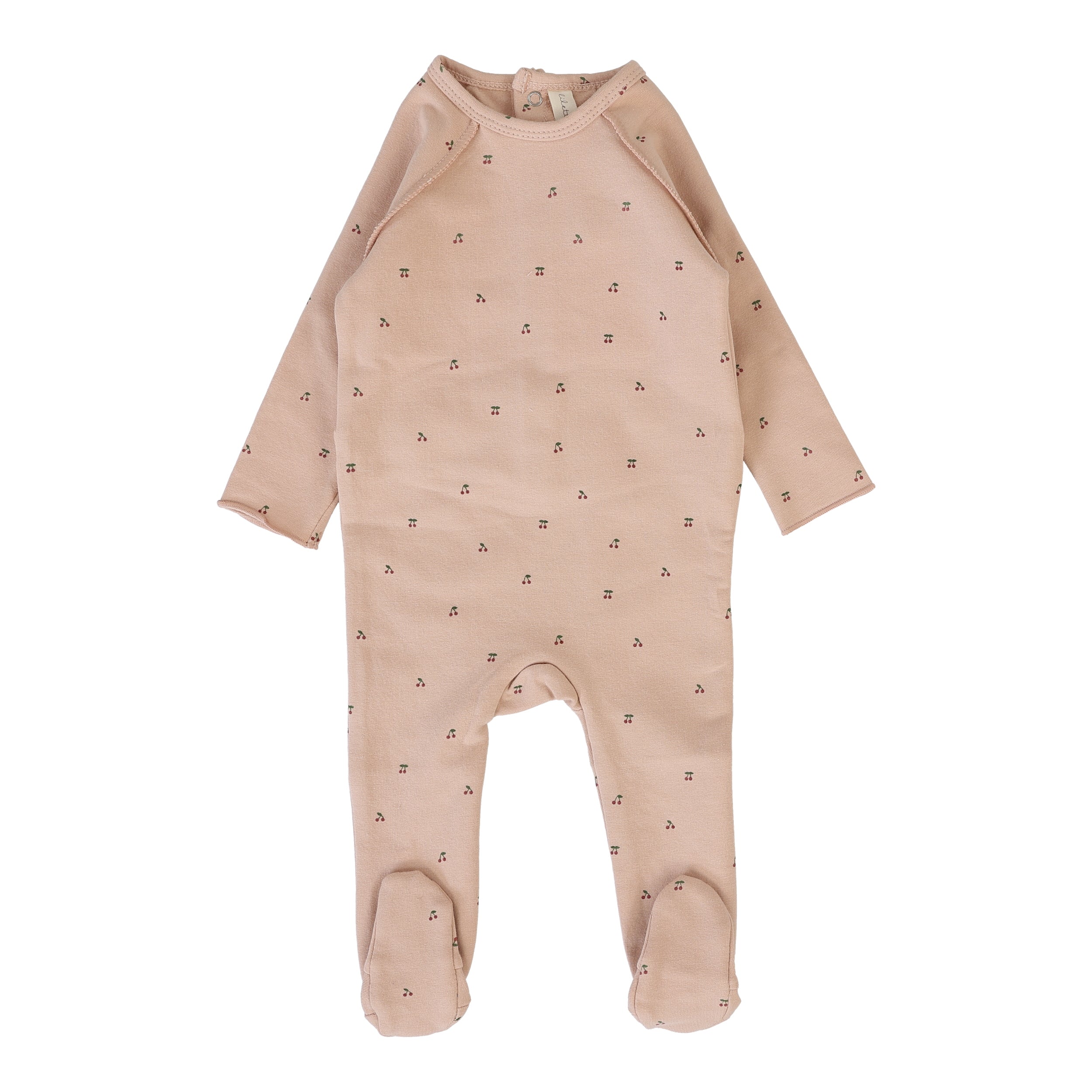 Lilette Cherry print dusty pink footie