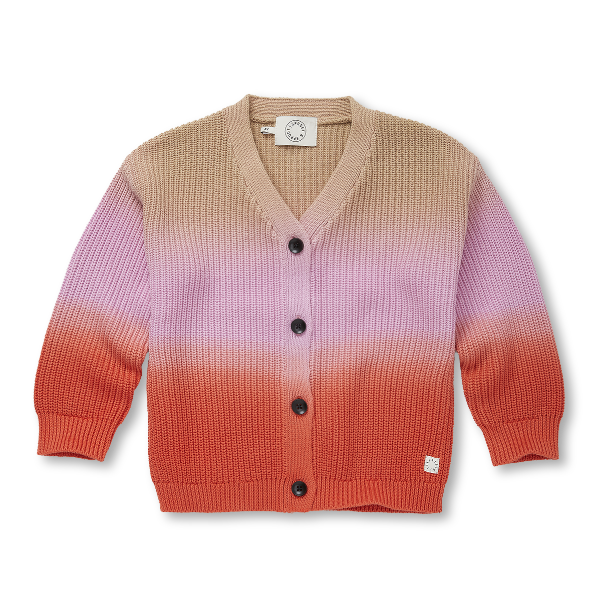Rainbow dye cardigan by Sproet & Sprout