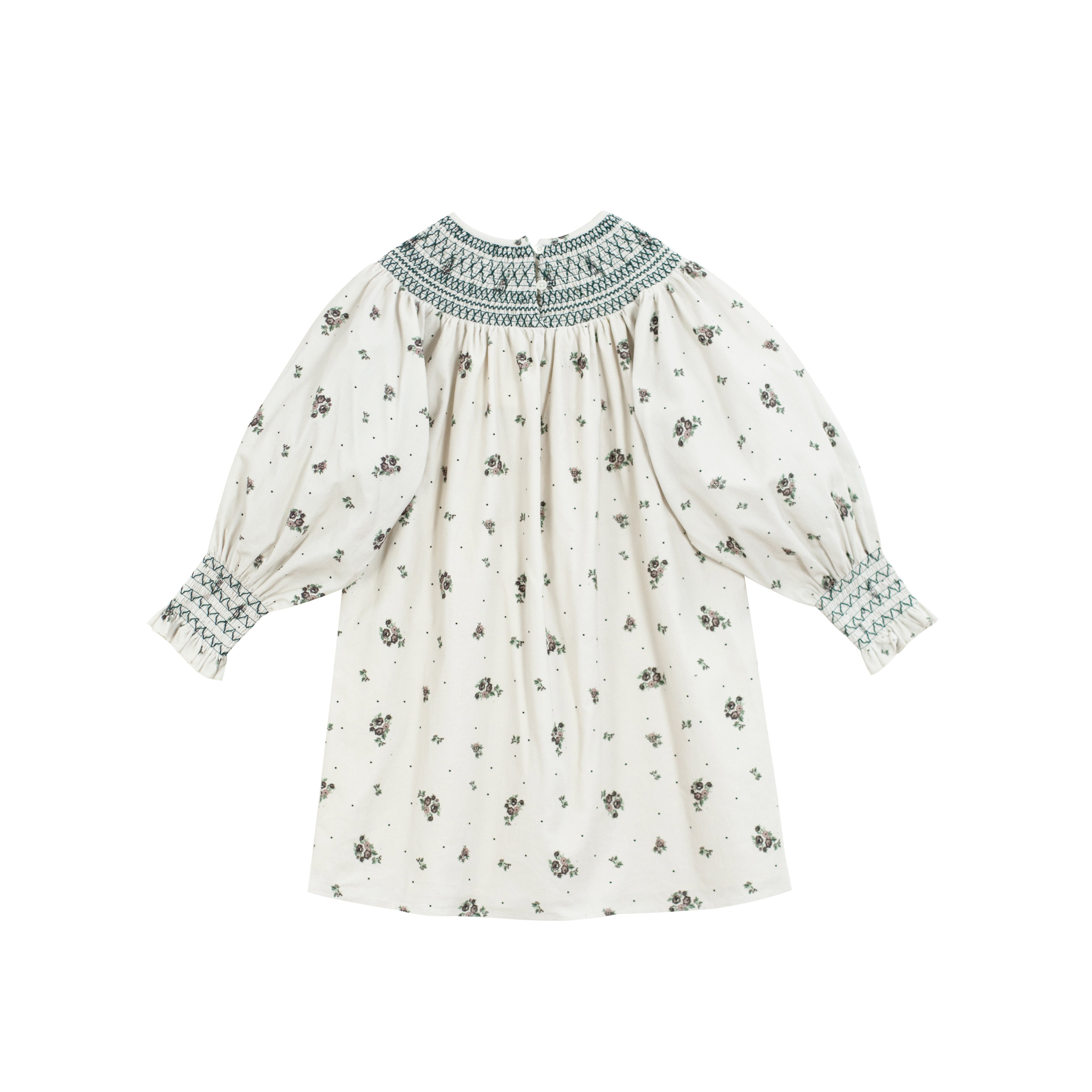 Carla cream flower dress by C'era Una Volta