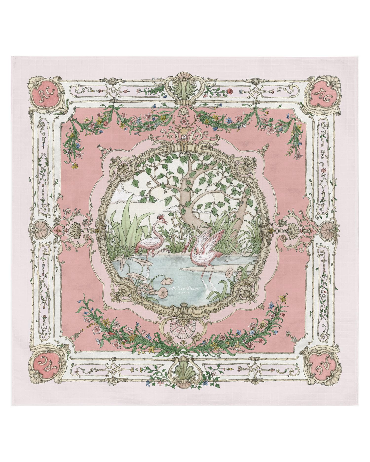Atelier Choux Pink Tapestry Swaddle