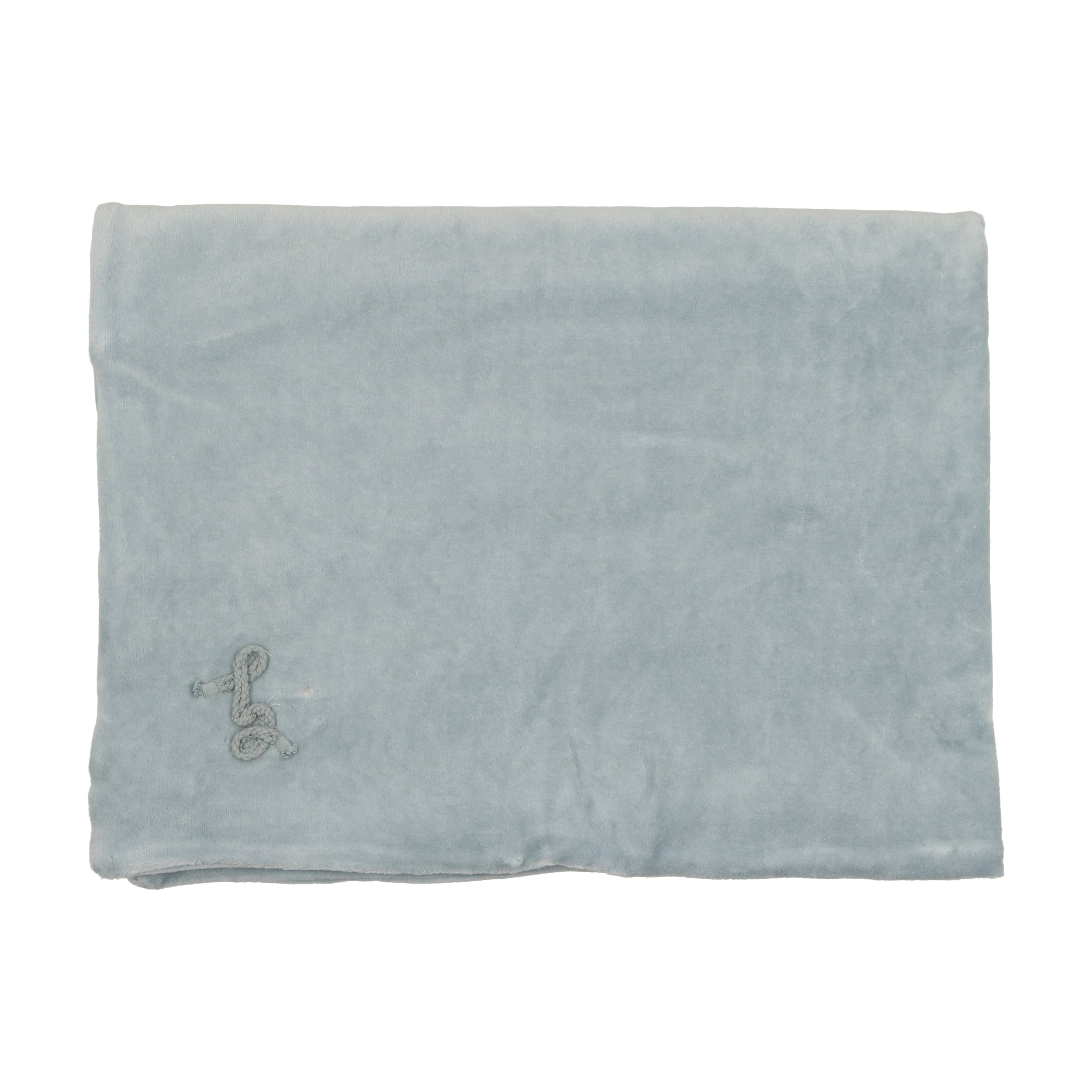 Powder blue velour blanket by Bee & Dee