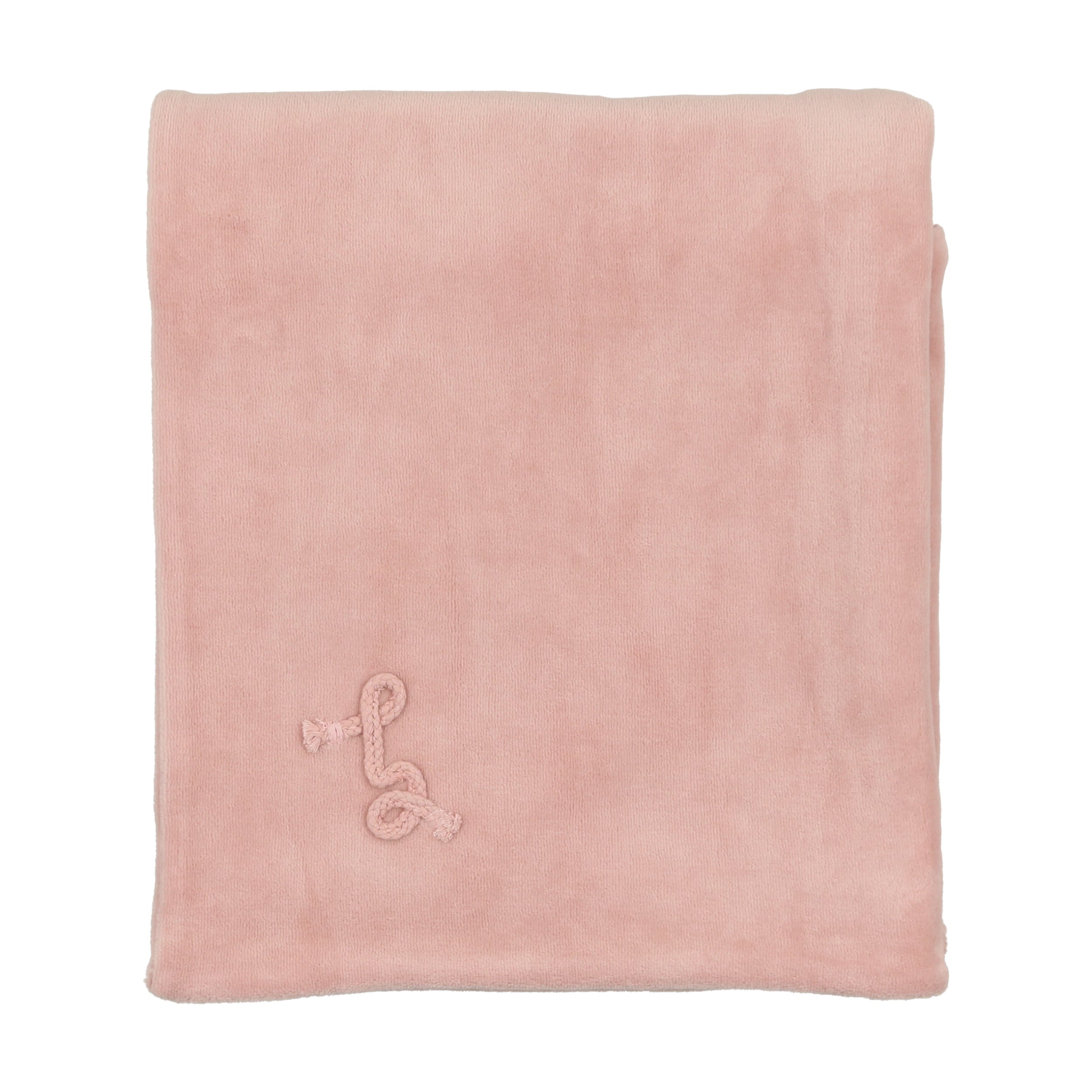 Rose smoke velour blanket by Bee & Dee