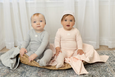 Carriage pink pointelle footie + beanie by Bee & Dee