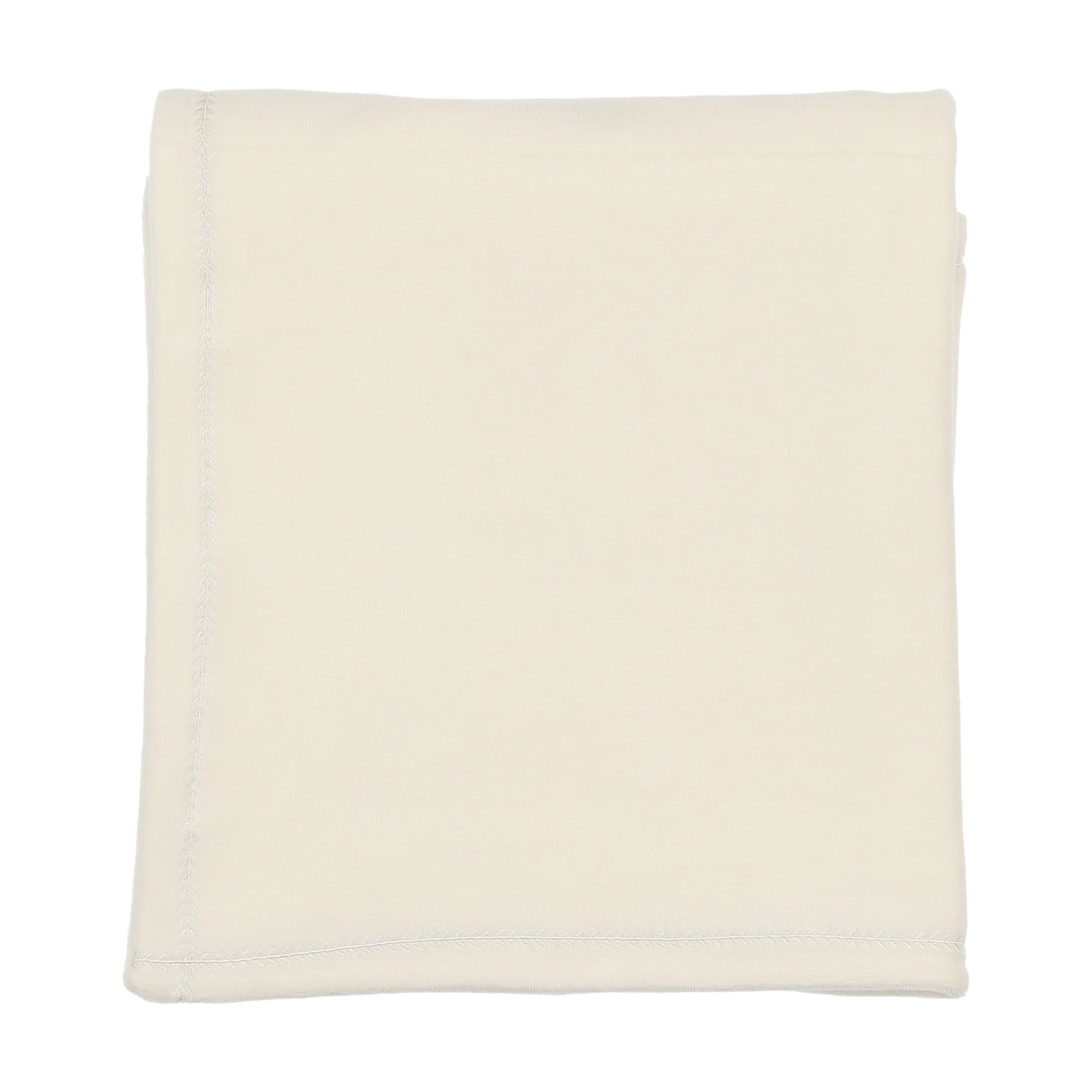 Bow wreath ivory velour blanket by Bee & Dee