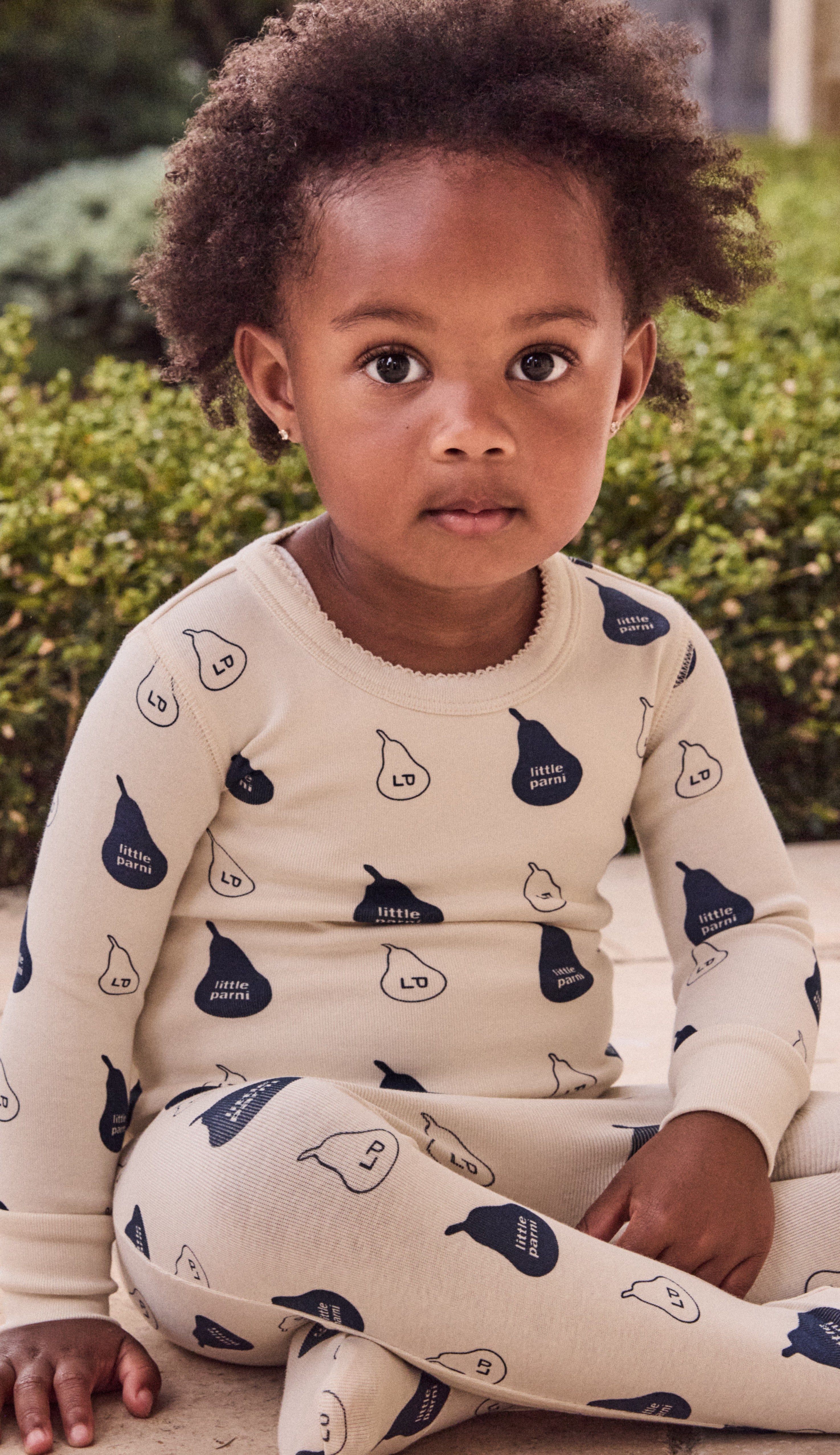 Little Parni Signature LP navy footie + beanie