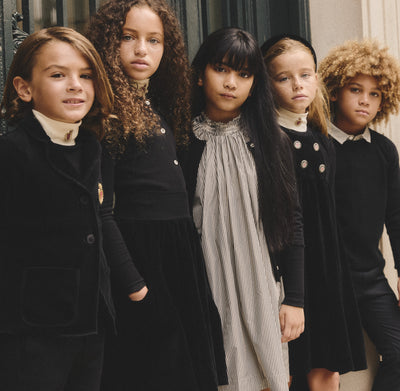 Velour black jumper by Little Parni