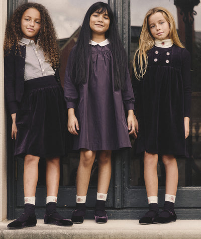 Velour plum jumper by Little Parni