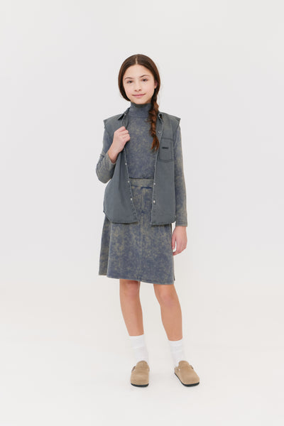 Wash blue denim skirt by Crew Kids