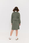 Green fleece top by Crew Basics