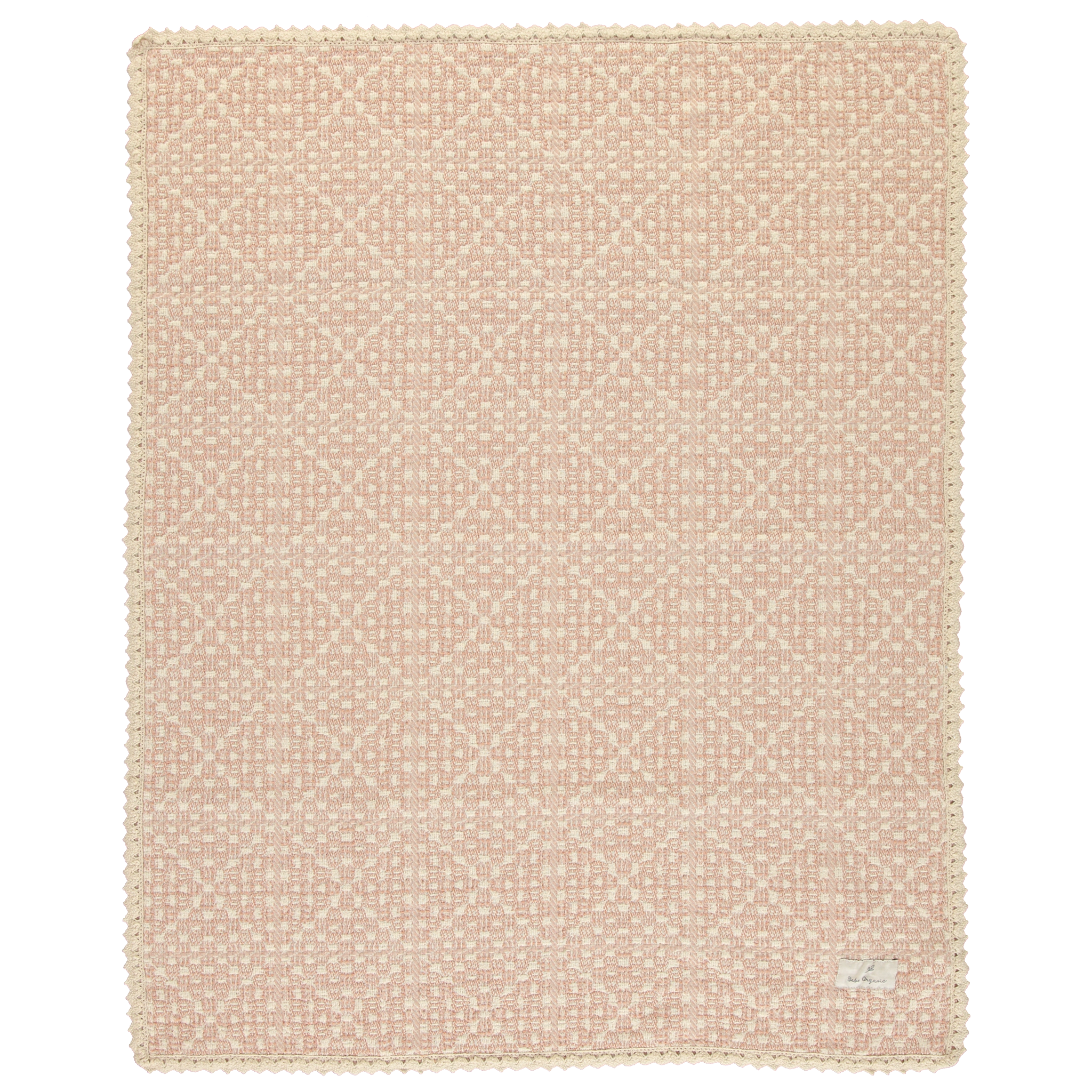 Bebe Organic Crochet faded rose blanket