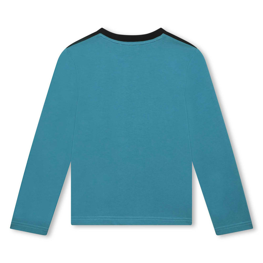 Turquoise Logo T-shirt by DKNY