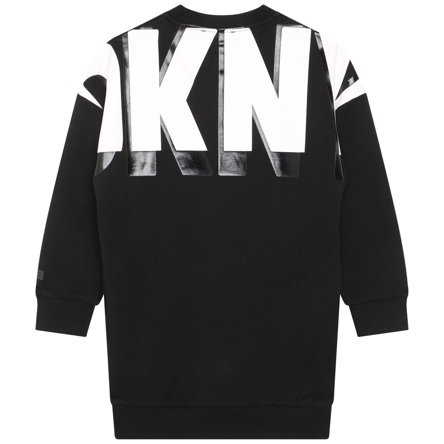 Black sweatshirt dress by DKNY