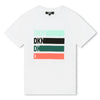 Faded white stripe tee by DKNY