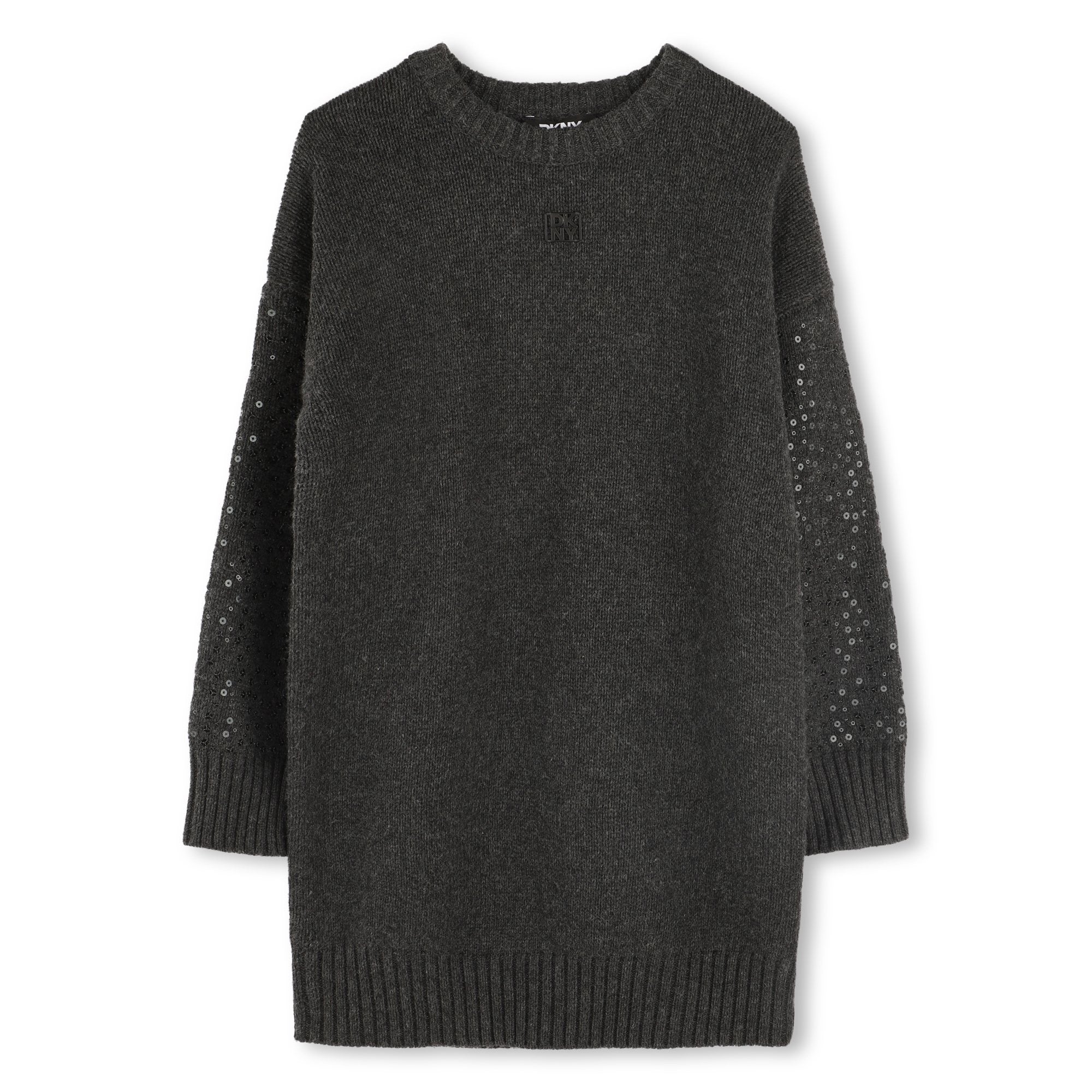 DKNY Sequin sleeve sweater dress