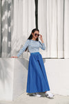 Evie denim blue skirt by Luna Mae