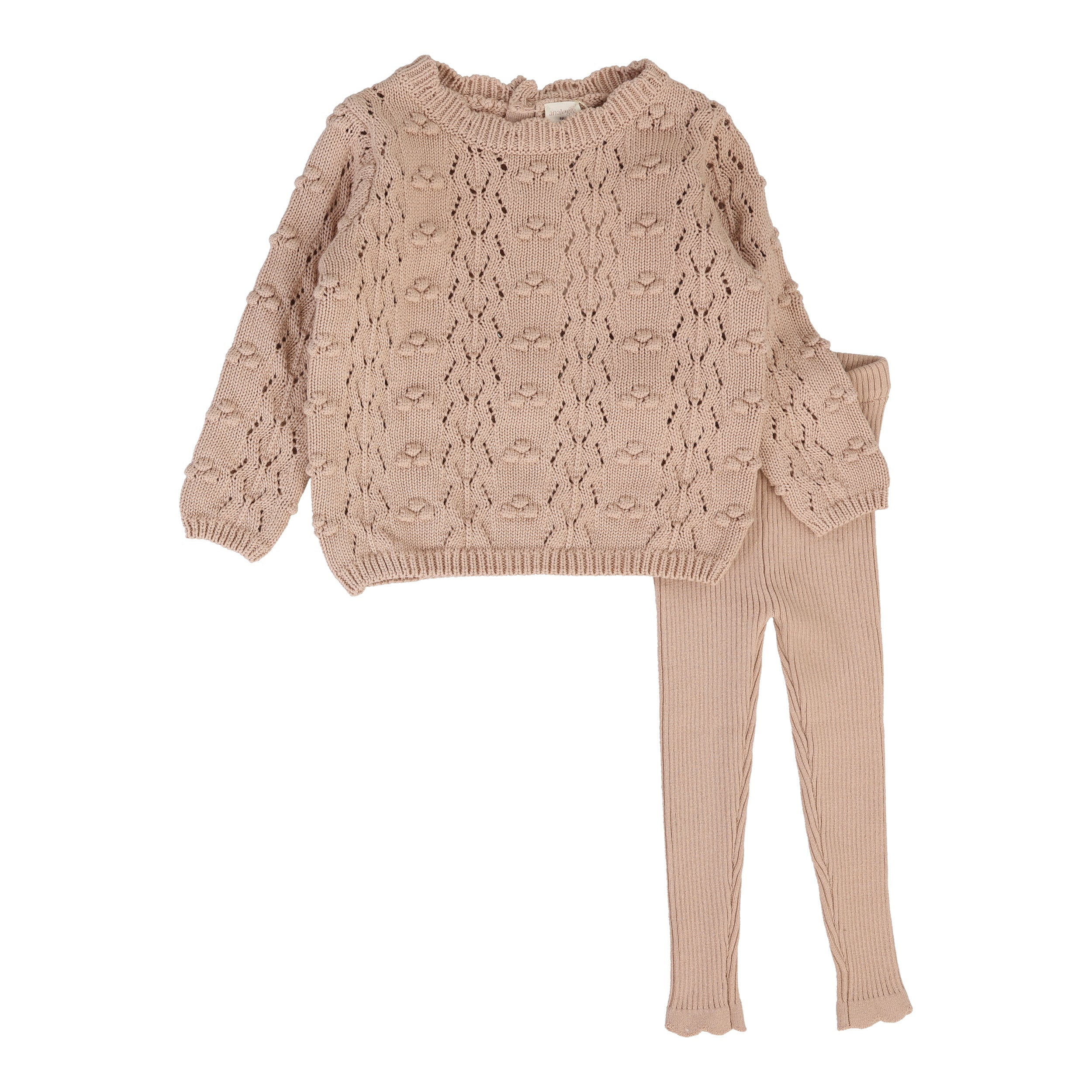 Lil Legs Dusty pink knit set
