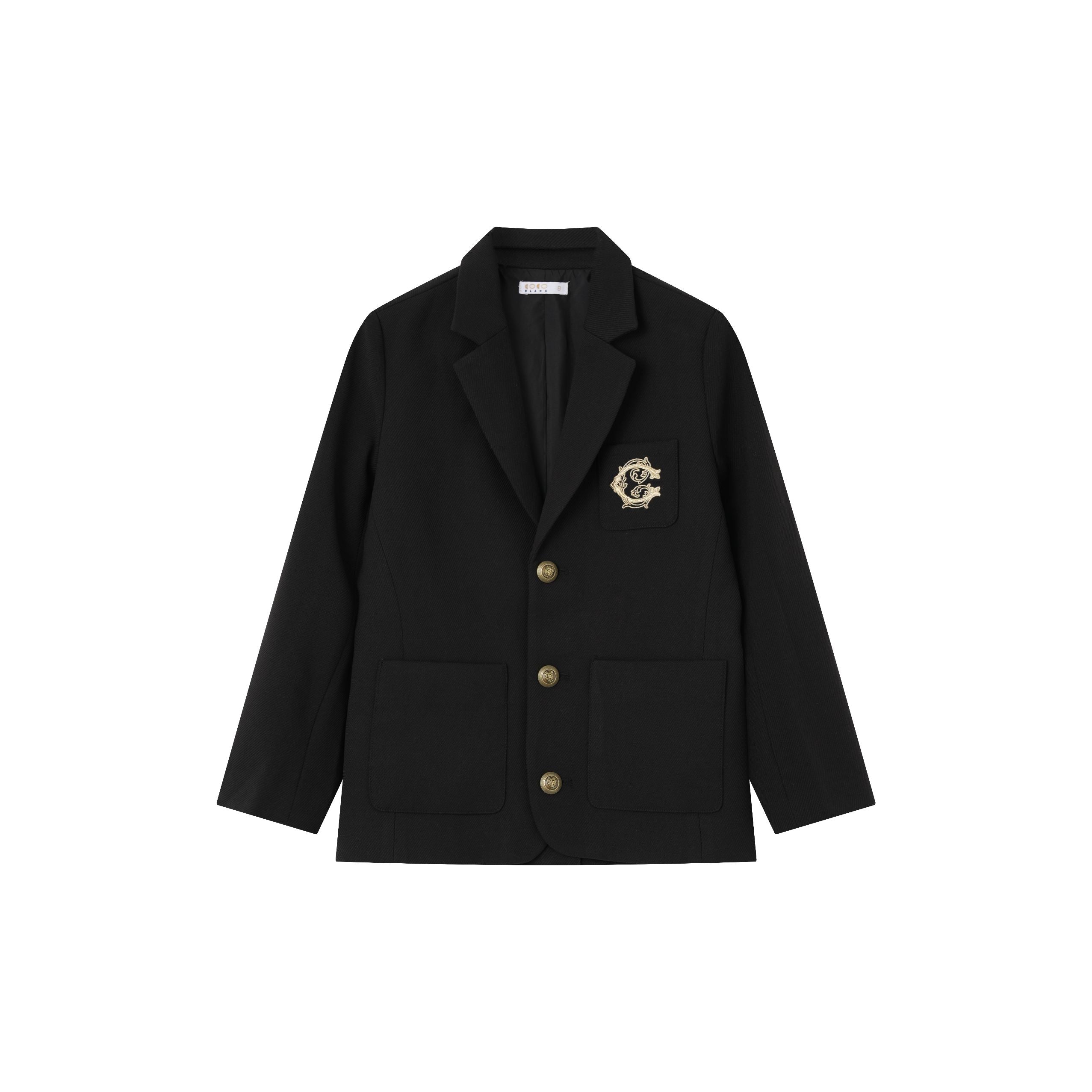 Coco Blanc Woven crest blazer - Flying Colors