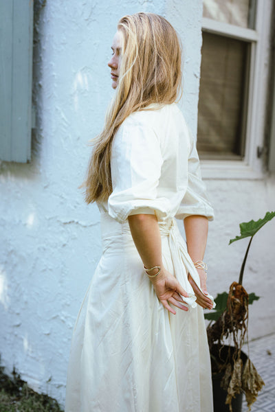 High waist cream skirt by Gem