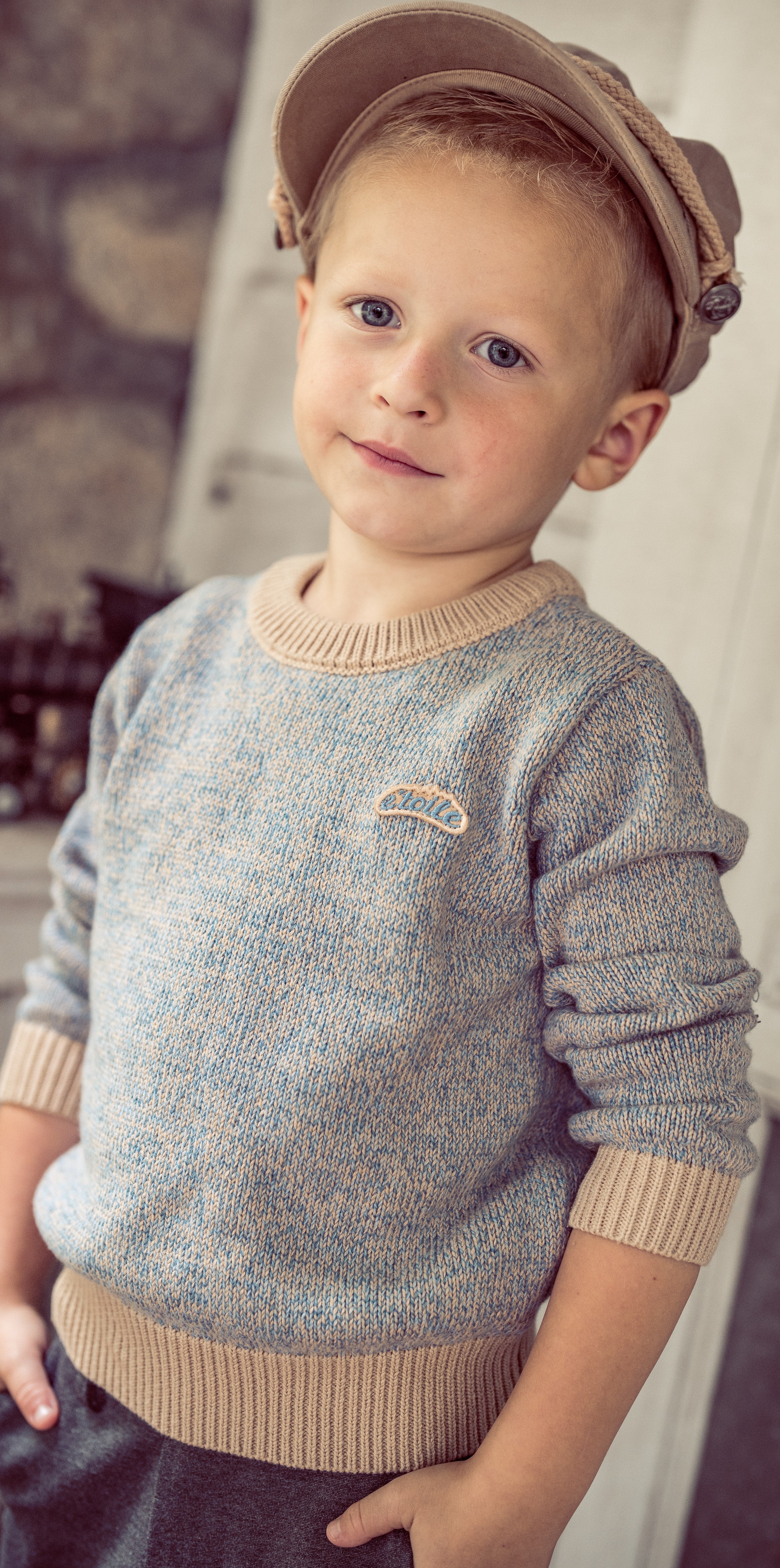 Coco Blanc Speckled crew sweater