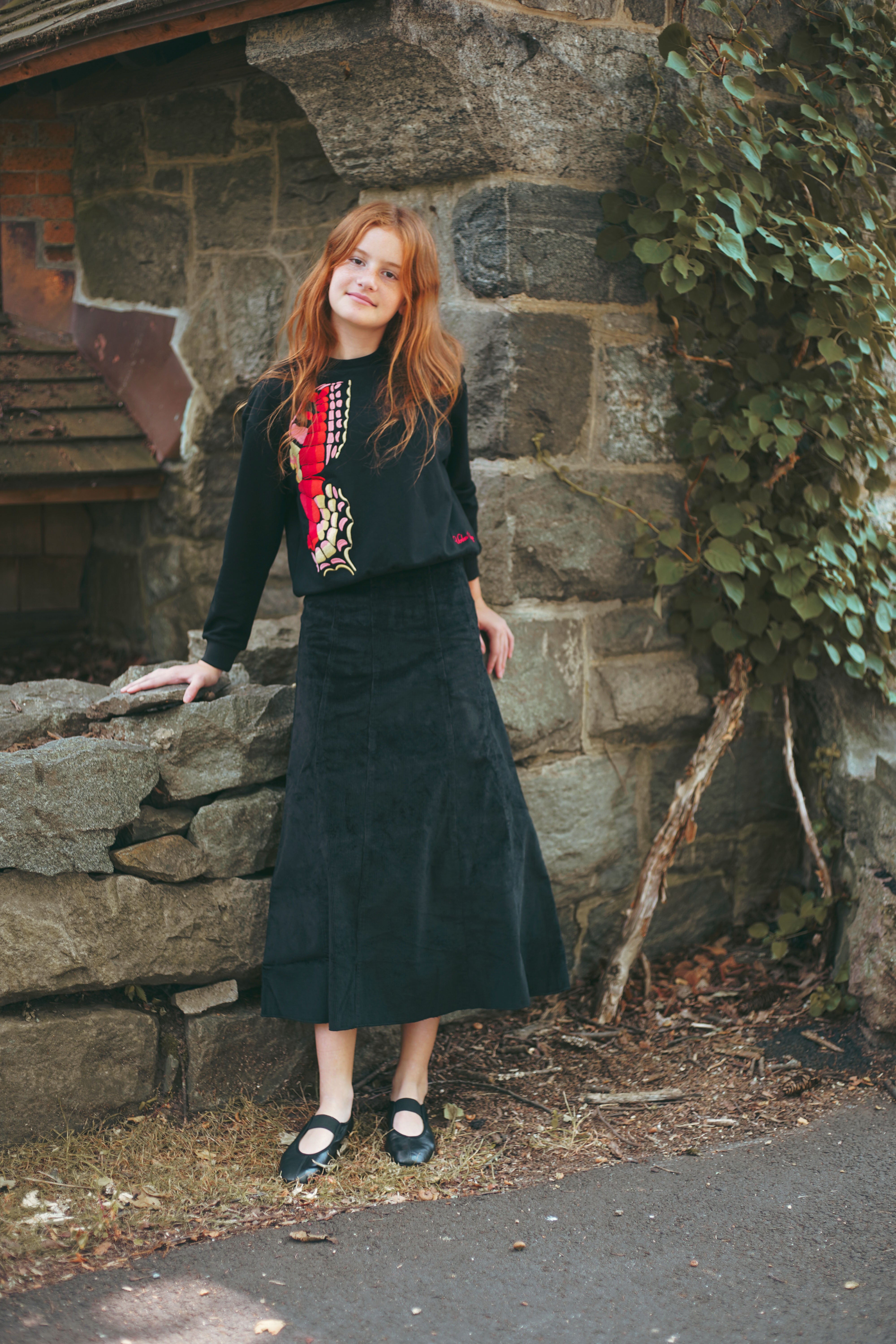 Urban Edge Cord paneled skirt
