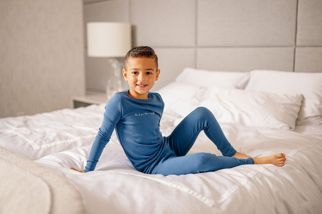 Pouf Shoot For the Moon Royal Blue Pajamas