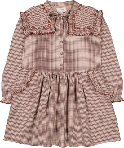 Twill brushed check dress by Louis Louise