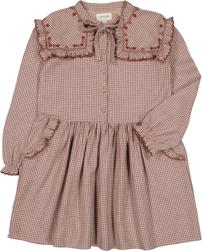 Twill brushed check dress by Louis Louise