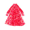 Pink/red floral pleated dress by Christina Rohde