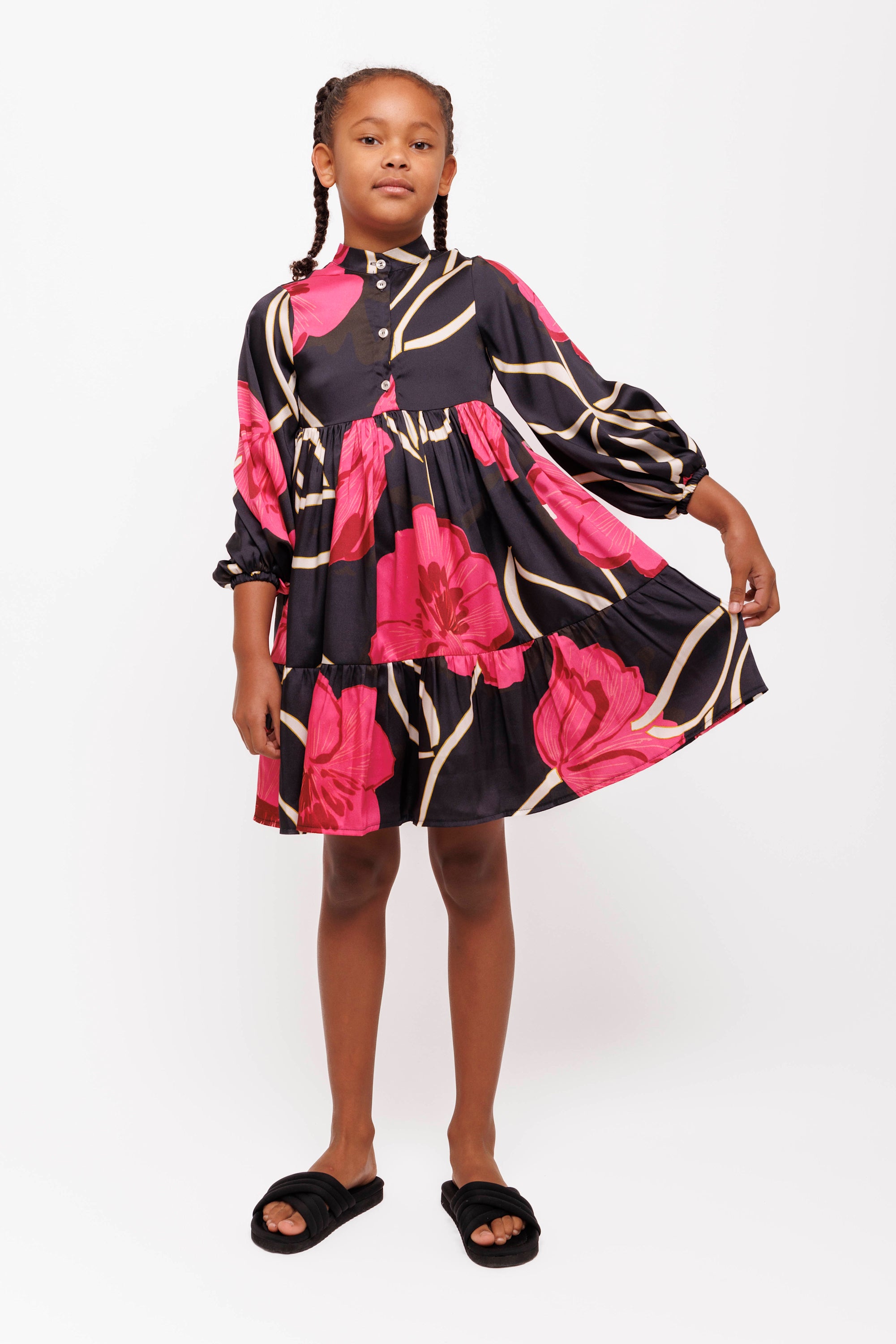 Christina Rohde Black floral dress