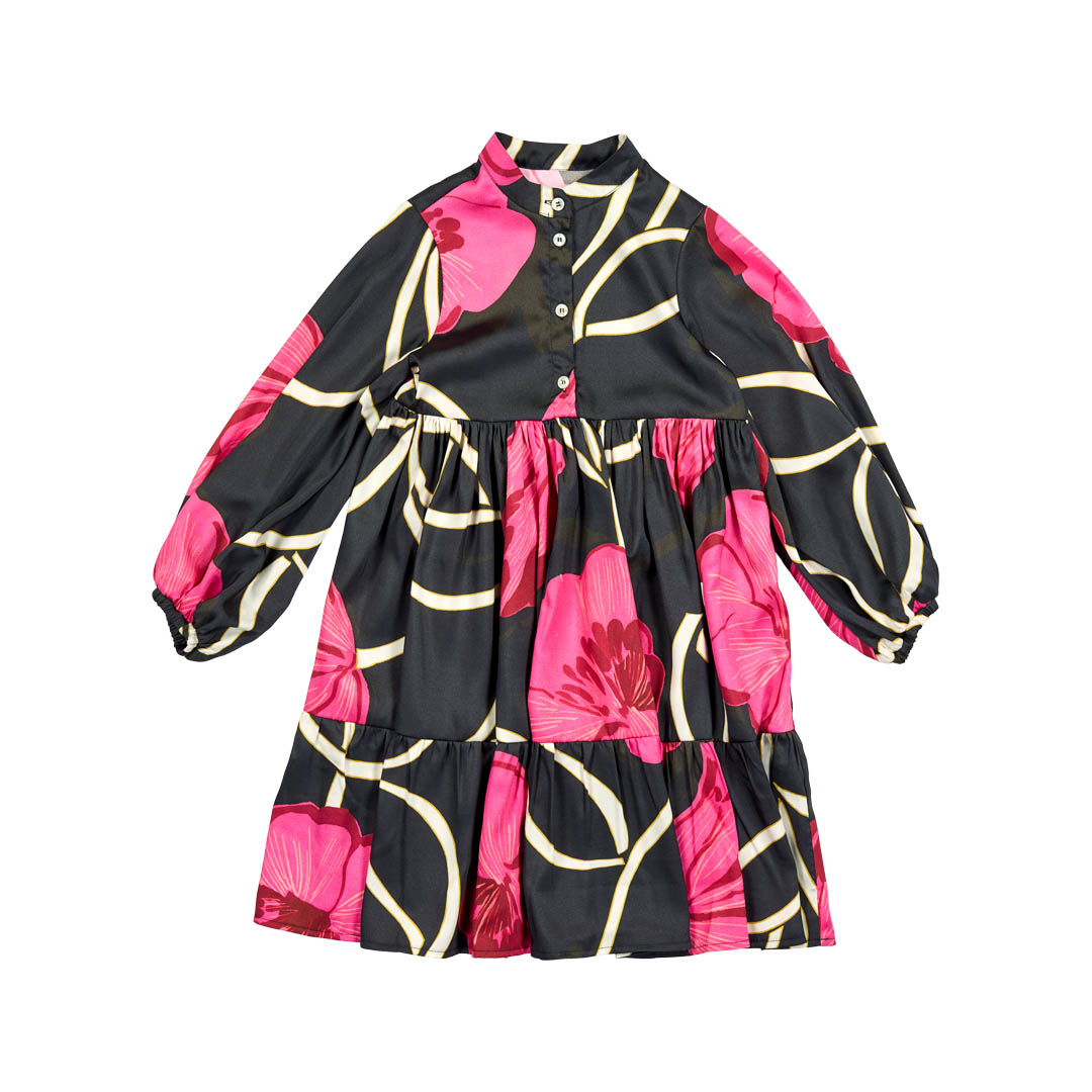 Christina Rohde Black floral dress