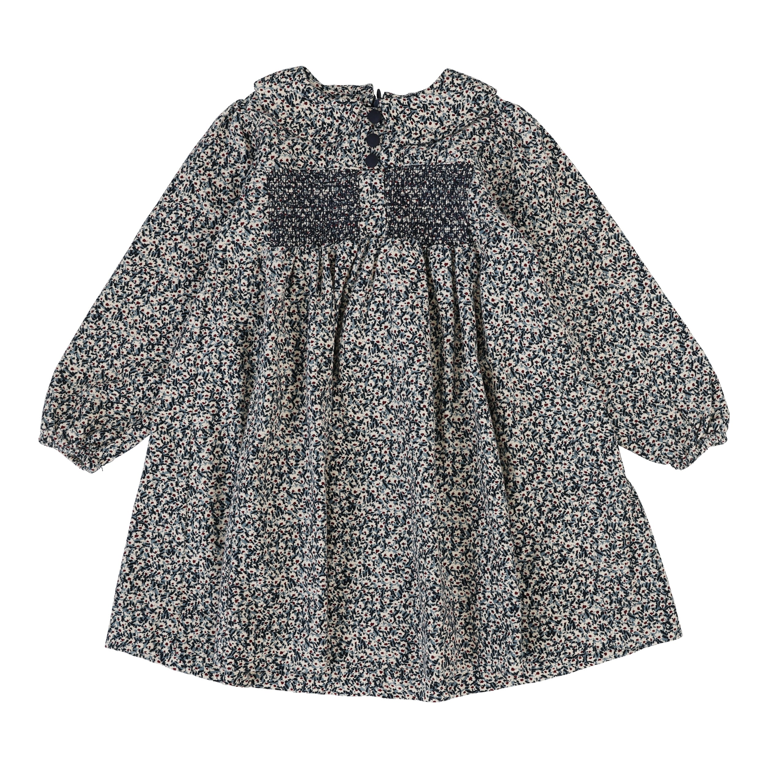 Lil Legs Daisy floral dusty blue dress