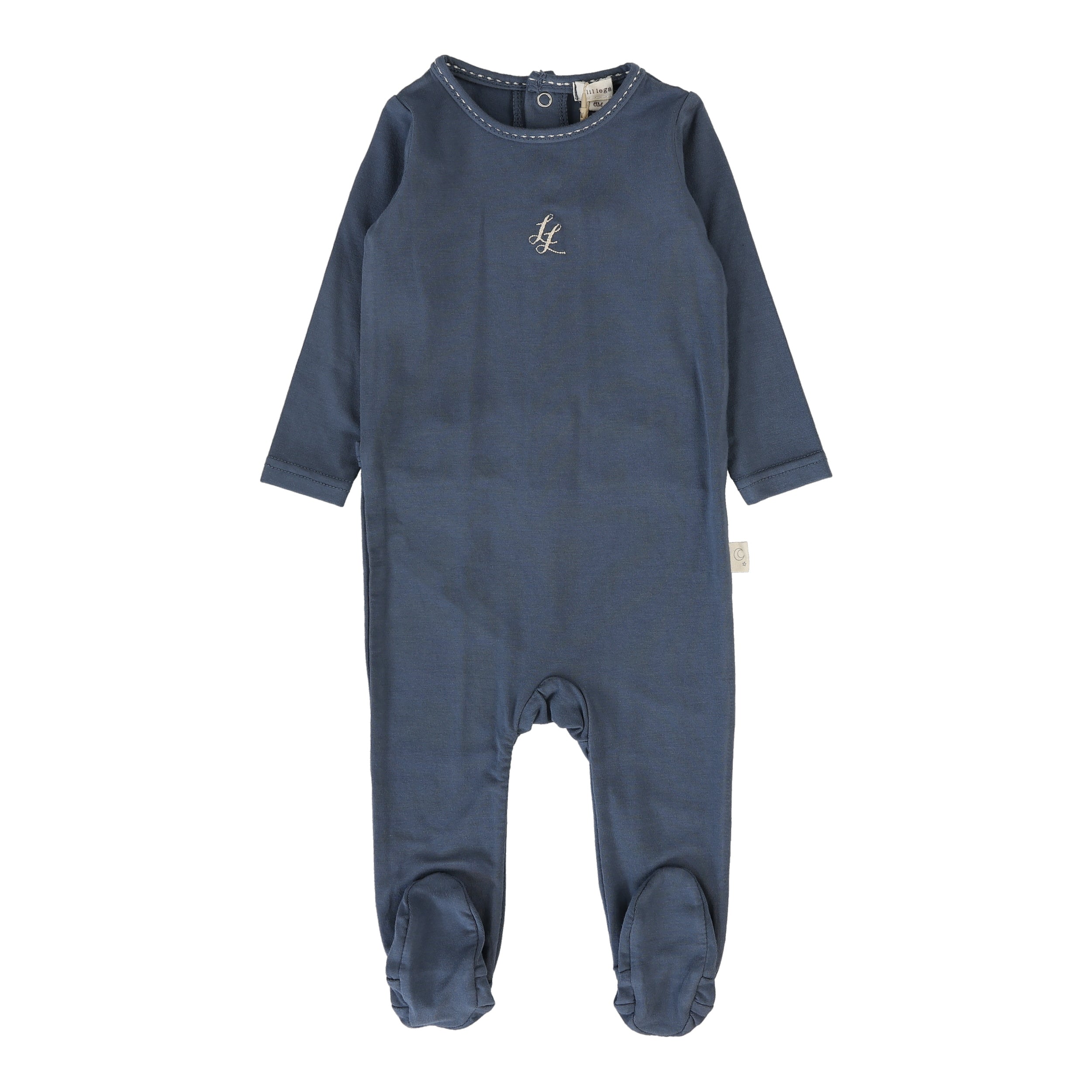 Lil Legs Emblem blue footie