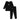 Lil Legs Emblem black lounge set