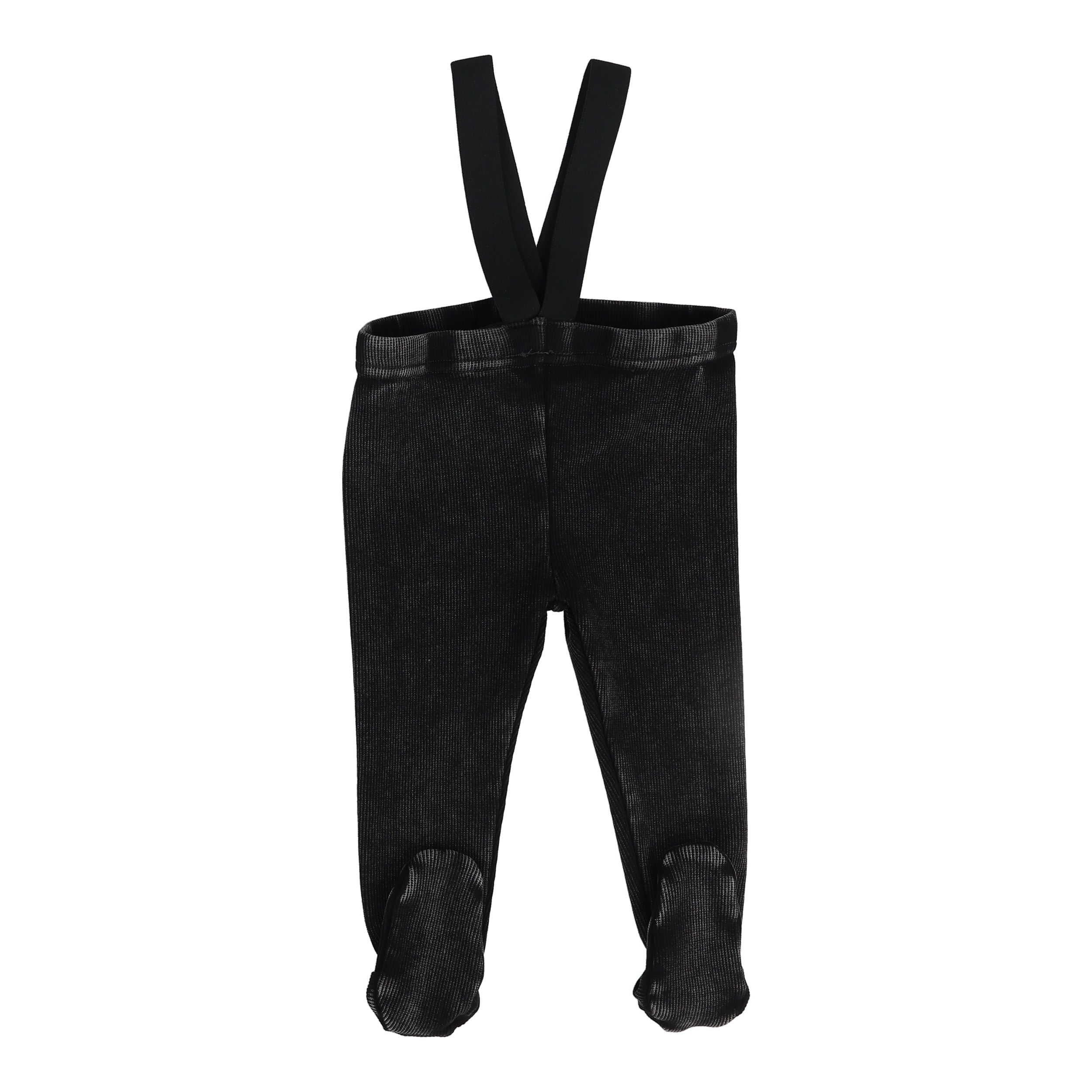 Lil Legs Footed suspender black wash leggings