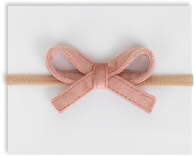 Mini velvet bow headbands by Adora