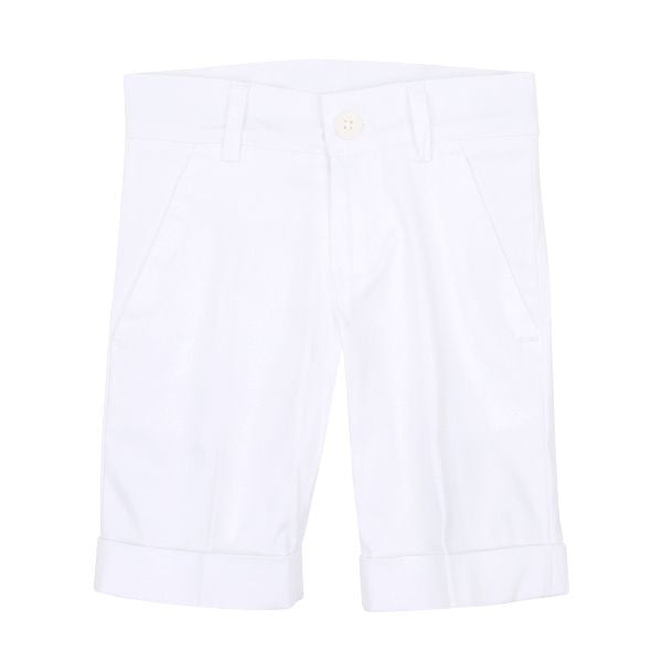 White Linen shorts by Manuell & Frank